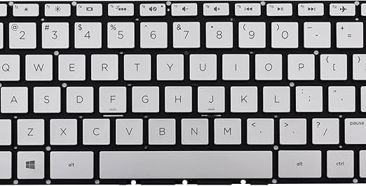 Laptop Keyboard for HP Pavilion X360 14-BA 14T-BA 14M-BA 14M-BA013DX 14M-BA015DX 14M-BA114DX 14-BW 14-CC 240 G6 245 G6 246 G6 Silver US Layout Laptop Keyboard