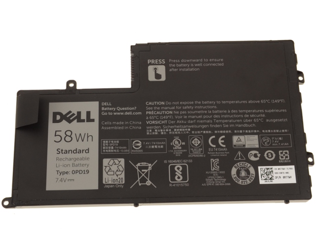 New - Battery for Dell Inspiron 15 15-5548 15-5547 15-5545 15-N5447 OPD19 5MD4V N5447 TRHFF 9HRXJ VPH5X 7.4V 58WH-- MPN: OPD19