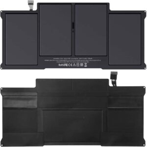 Wmart Laptop Battery for A1466 Laptop Battery for MB Air 13 inch A1466 A1369, fits A1377 A1405 A1496 MC505xx/A MC233xx/A MC234xx/A Black Laptop Battery