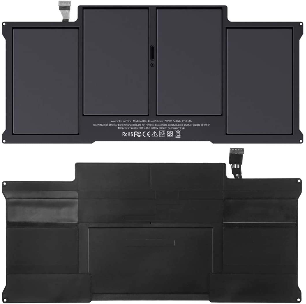 Wmart Laptop Battery for A1466 Laptop Battery for MB Air 13 inch A1466 A1369, fits A1377 A1405 A1496 MC505xx/A MC233xx/A MC234xx/A Black Laptop Battery