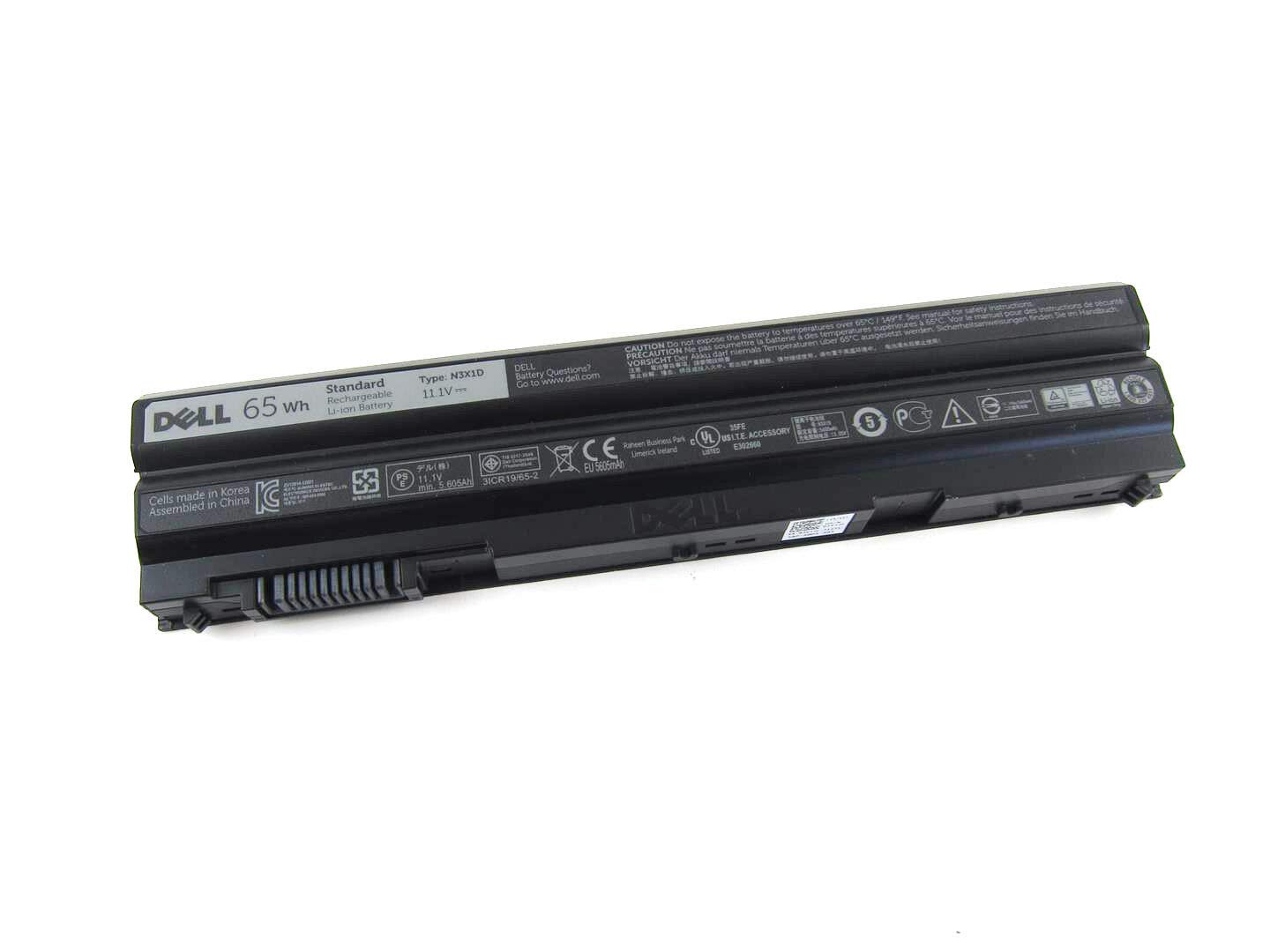 '- Battery for Dell Latitude E6540 E6440 E5530 E5430 E6520 E6420 65Wh 3VJJC 03VJJC-- MPN: N3X1D