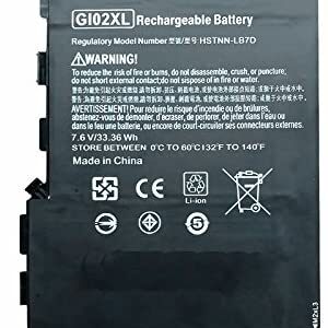 7.6V 4930mAh 33.6wh Original GI02XL Laptop Battery compatible with HP Pavilion X2 12 12-B000 HSTNN-LB7D 832489-421 833657-005 Tablet