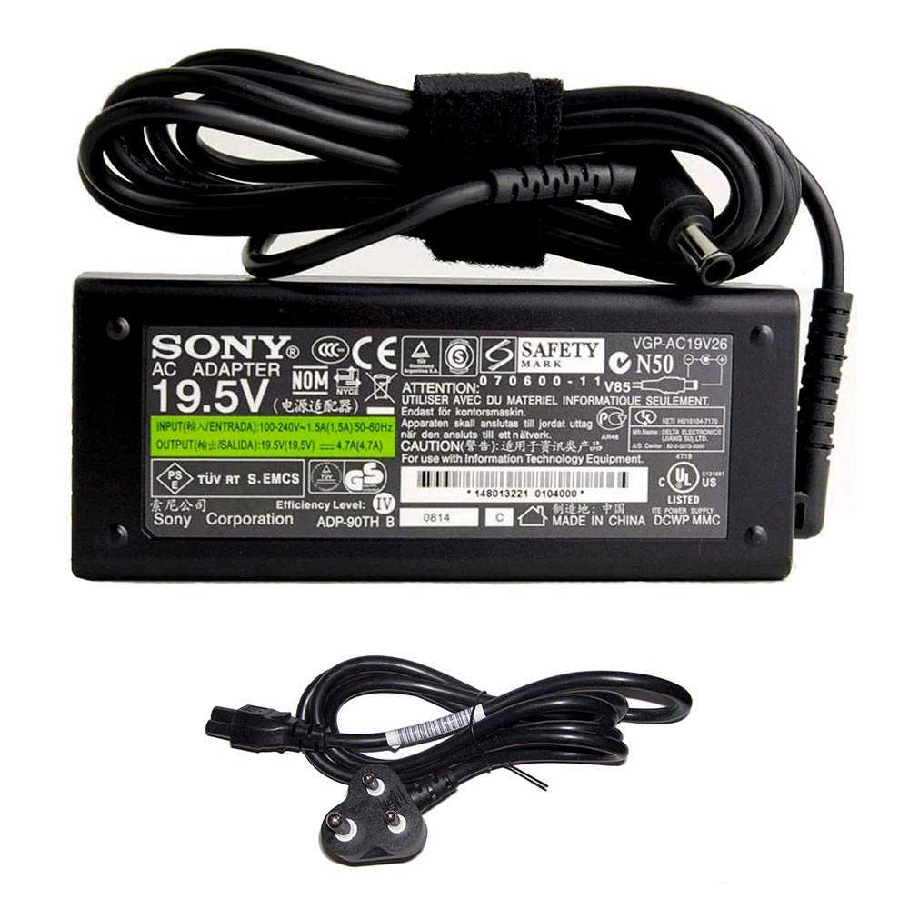 Original 90w 19.5v adapter charger for Sony VAIO VGN-FW375JB-- MPN: Sony 90w
