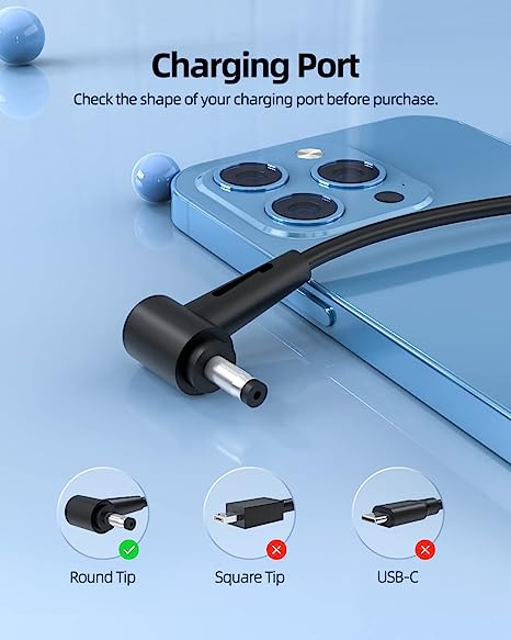 Asus 33W AC Charger Compatible with Asus Chromebook C202 C202S C202SA C202SA-YS01 C202SA-YS02 Laptop with 5Ft Power Supply Adapter Cord - Image 3