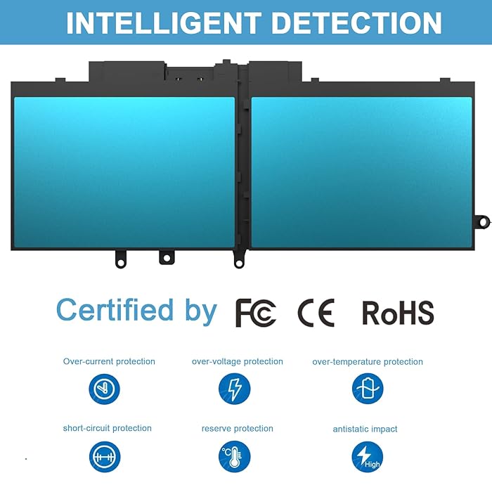 68Wh GJKNX Laptop Battery for Dell Latitude 5480 5580 5280 5288 5290 5488 5490 5491 5495 5590 5591 E5480 E5580 E5590 E5490 Dell Precision 15 35 20 3530 Replacement for Series GD1JP DY9NT 0DY9NT 5YHR4 - Image 5