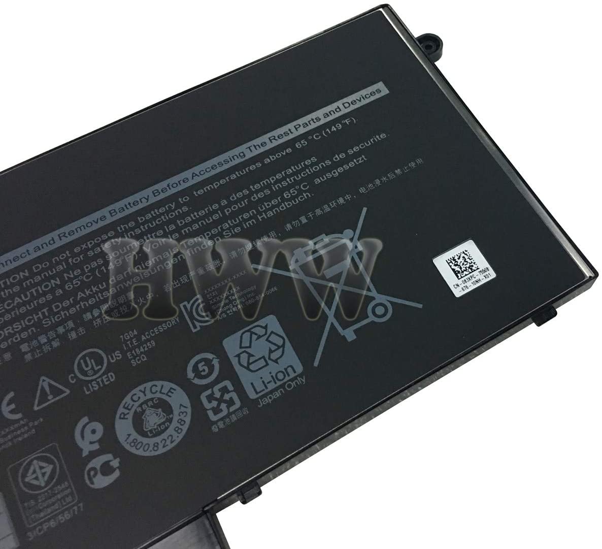'- OEM Dell Latitude E5280 E5480 51Wh Laptop Battery 83XPC 93FTF - Image 4