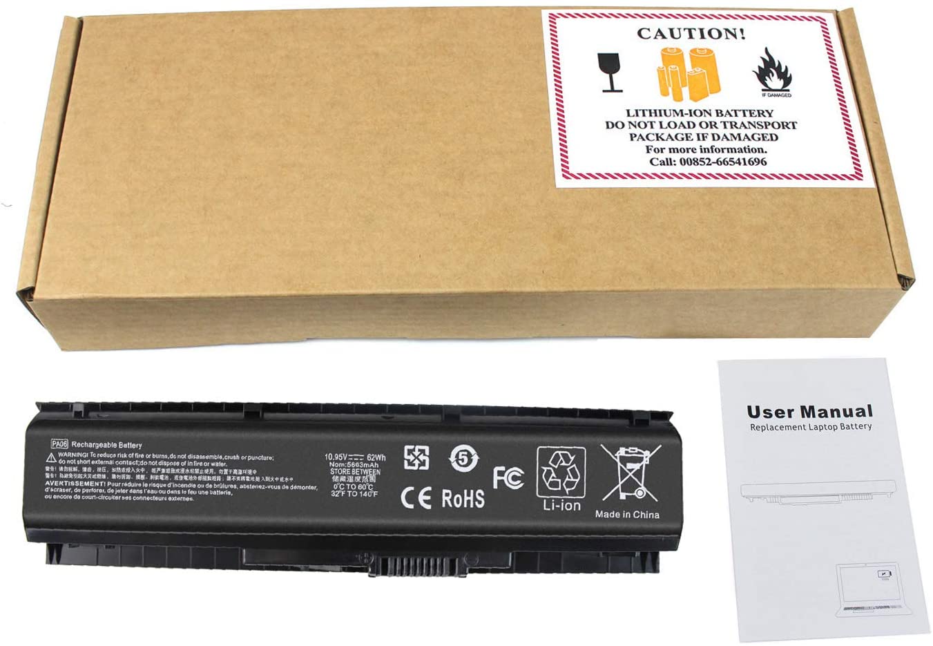 11.1V 62wh PA06 HSTNN-DB7K Laptop Battery compatible with HP Omen 17 17-w 17-ab200 17t-ab00 Series 849571-221 849571-251 - Image 3