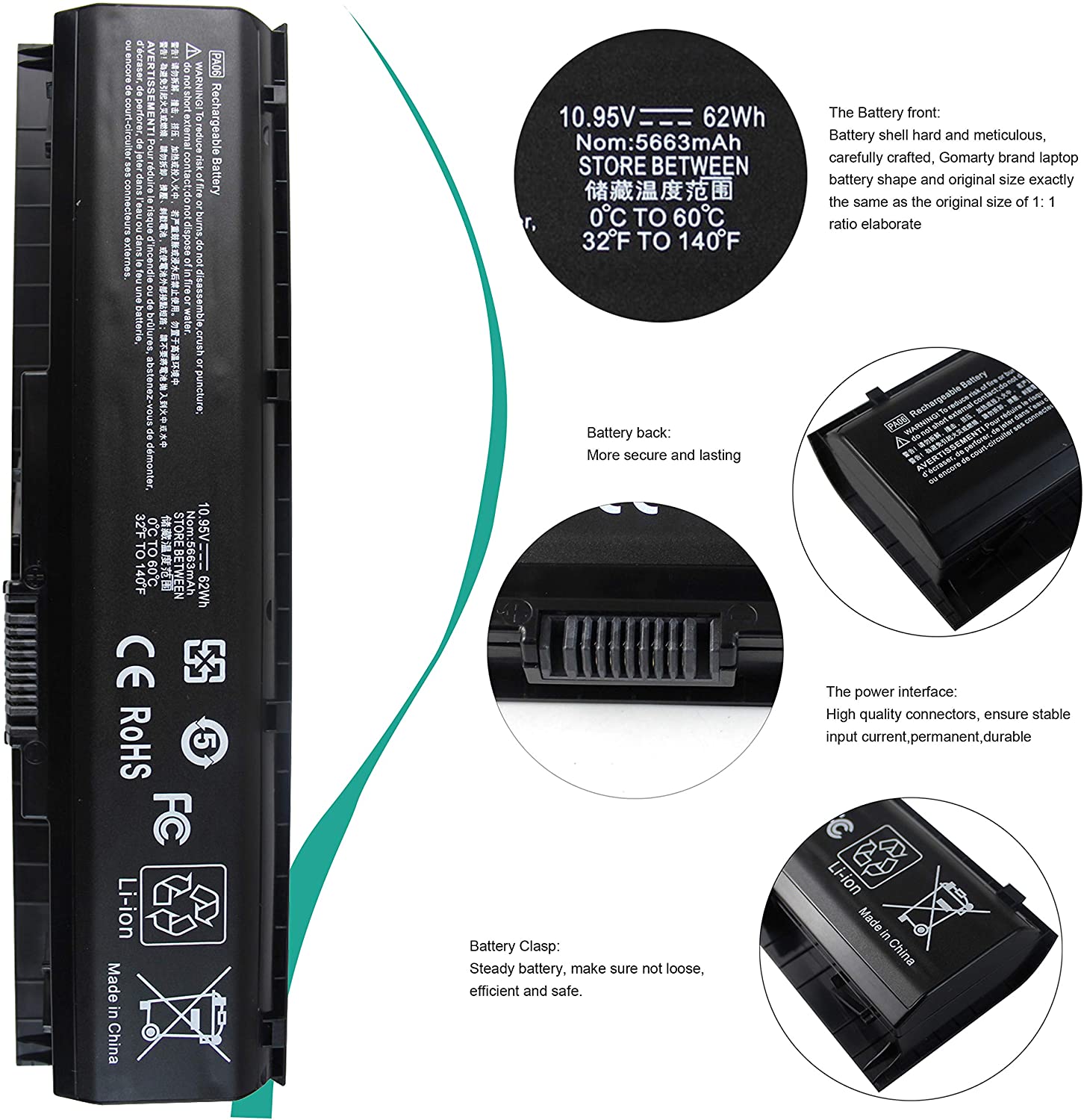 Original battery PA06 HSTNN-DB7K 849911-850 HP Pavilion 17-ab, Omen 17-w - Image 2