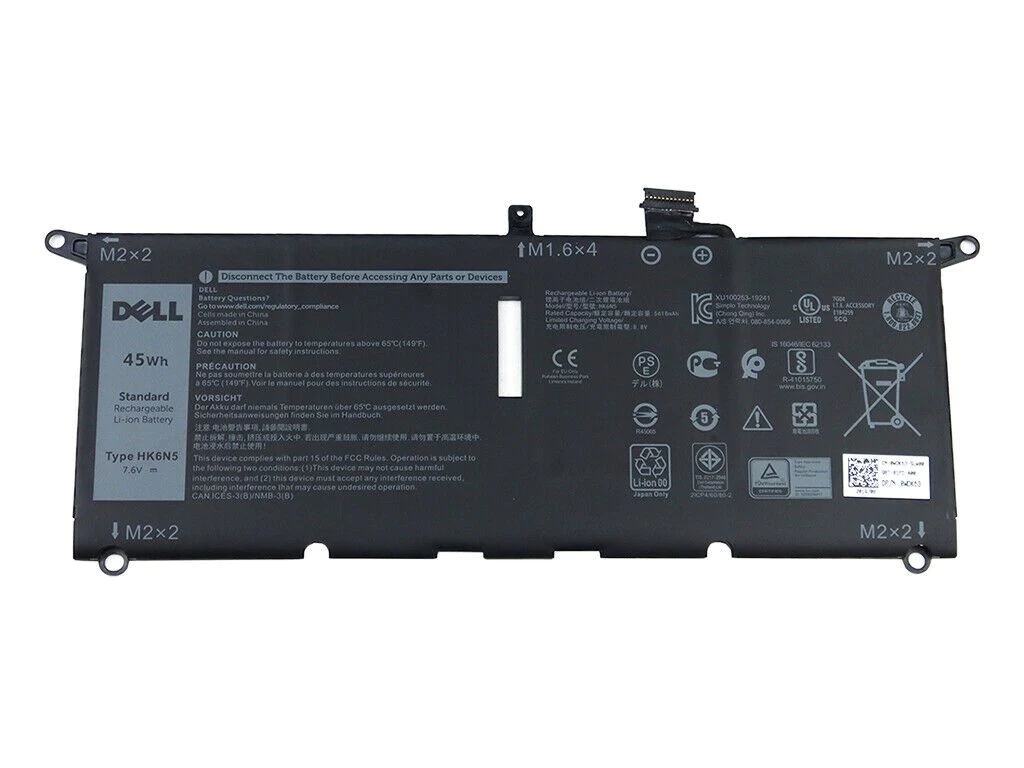 HK6N5 original laptop battery for Dell Inspiron 13 5000 5390 Latitude 3301 7.6V 45Wh