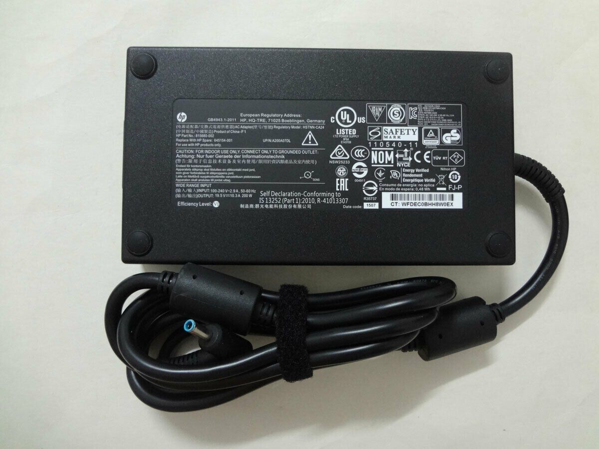 HP 19.5V 10.3A 200W Laptop Slim Power Charger for HP DC7800 DC7900 DC8000 ZBOOK 15 HSTNN-CA16 HTSNN-DA24