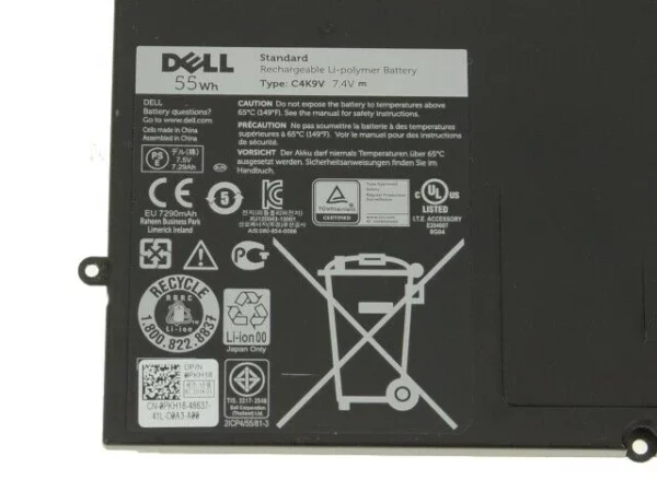 '- Dell PKH18 C4K9V Laptop Battery Dell XPS 12 13 9Q33 9333 L221x 13-L322X 12D-1708 Notebook Tablet - Image 2