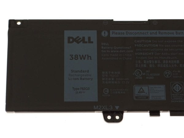 F62G0 Dell OEM - battery for Inspiron 13 7370 7373 7386 5370 Vostro 5370 38Wh-- MPN: F62G0 - Image 2