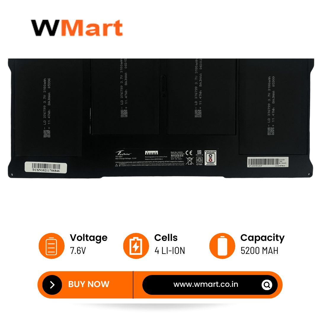 Compatible Battery for Apple A1405 – MacBook Air 13.3 inch A1466 A1369 A1496 Laptops