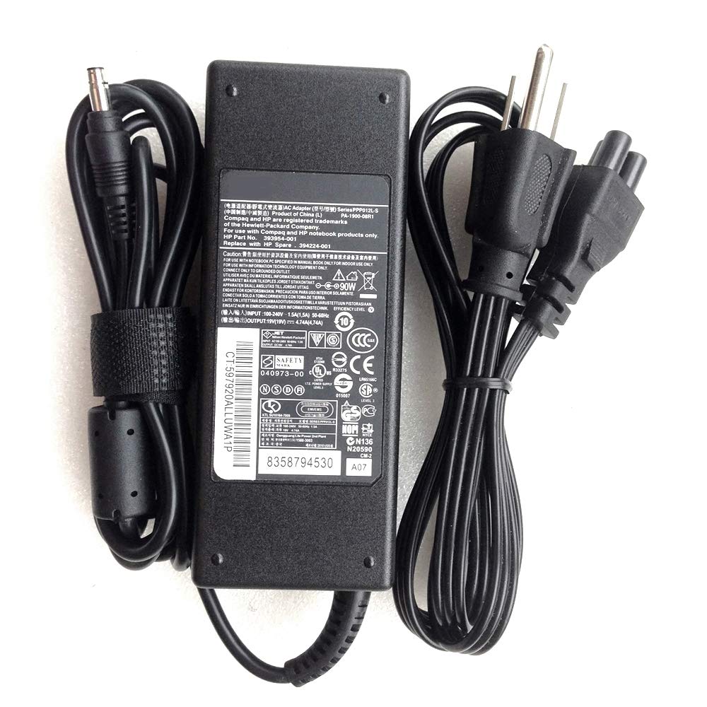 HP 90W Laptop Ac Power Adapter Charger Supply for HP model 239428-002 / 19V 4.74A (4.8mm*1.7mm) - Image 2
