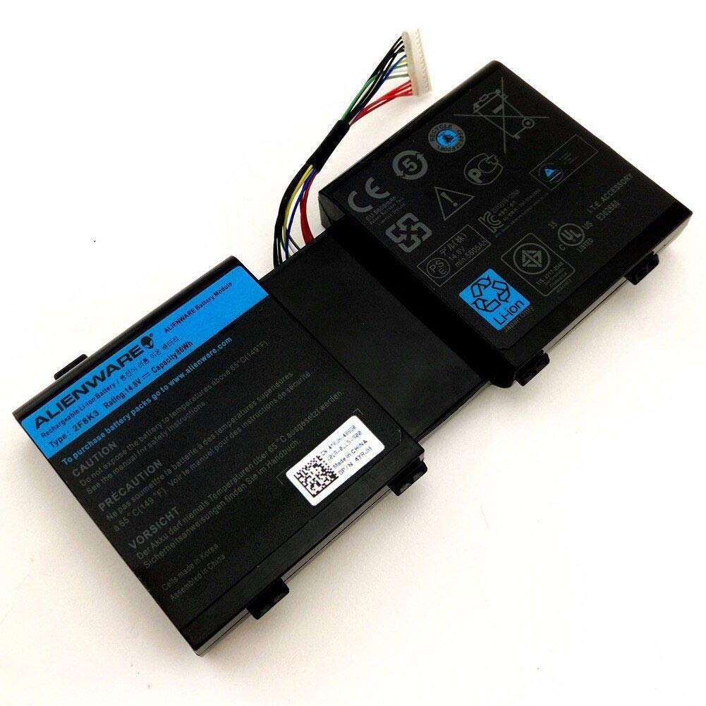 Original 86Wh 2F8K3 0KJ2PX G33TT 02F8K3 Laptop Battery Compatible With Dell Alienware 17 R1 17X 18 18X M17X