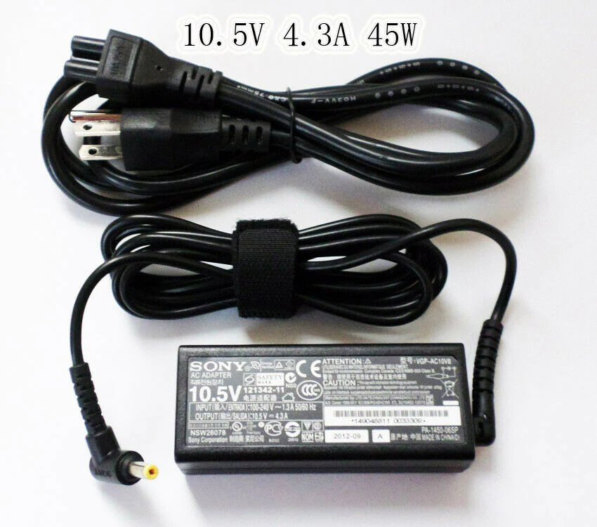 10.5V 4.3A AC Charger for Sony 45W Vaio Pro 11 13 Duo 11 13 Series PA-1450-06SP VGP-AC10V7 VGP-AC10V8 VGP-AC10V9 VGP-AC10V10-- MPN: Sony 45W - Image 3