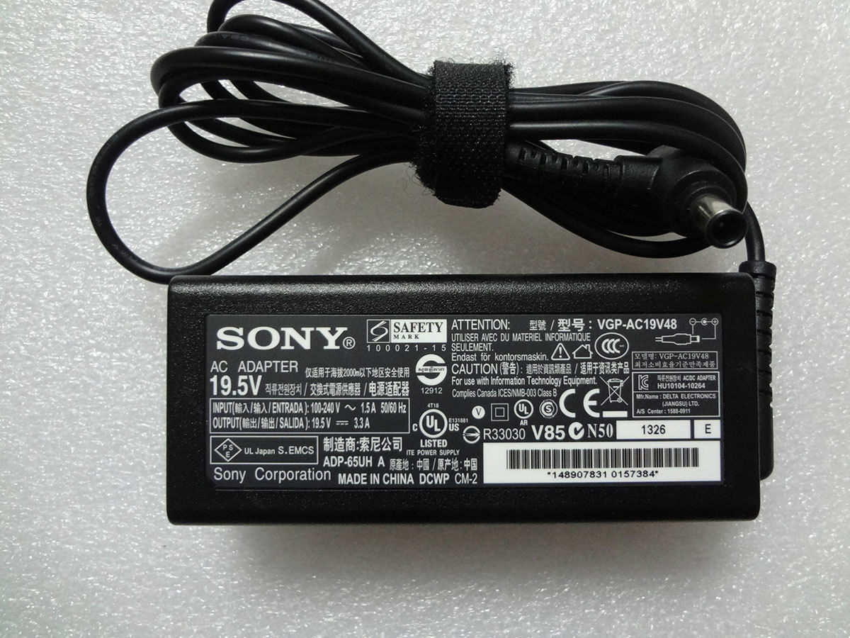 19.5V 3.3A (6.5mm*4.4mm) 65W Laptop AC Charger for SONY Model VGP-AC19V48