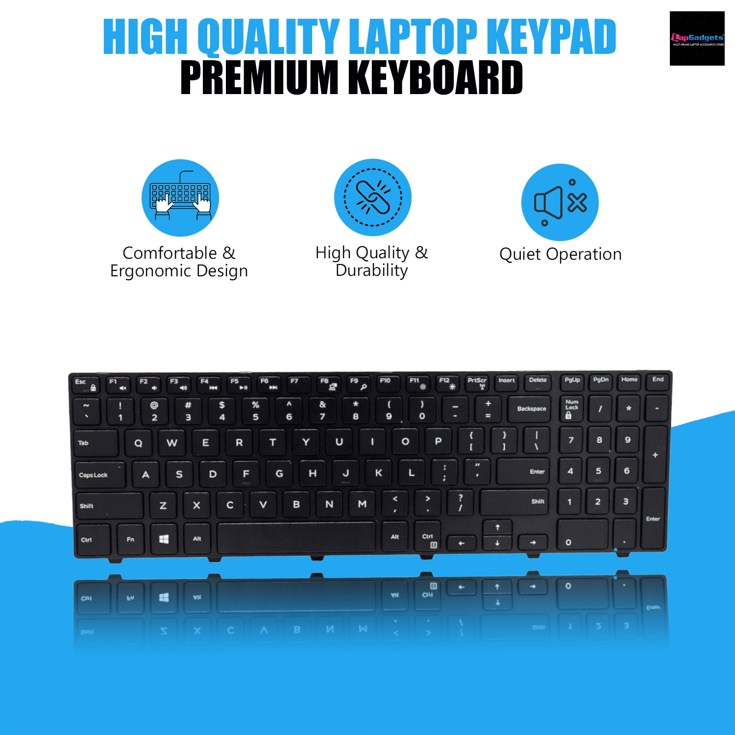 Original Dell keyboard for Dell Inspiron 15 3000 Series PN: JYP58 US INTL - Image 2