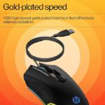 HP G360 RGB Backlighting USB Wired Gaming Mouse with 6 Programmable Buttons, Customizable 6200 DPI, Ergonomic Design, Non-Slip 3D Roller/ 3 Years Warranty (4QM92AA) - Image 3