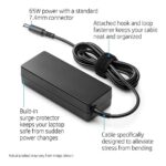 HP W7Q01AA#ACJ 65W 3-Pin Power Adapter (Black)(With Power Cable) - Image 2
