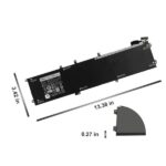 4GVGH 1P6KD Battery for Dell Precision 5510 XPS 15 9550 series 11.4v 84wh laptop-- MPN: 6GTPY/4GVGH - Image 2