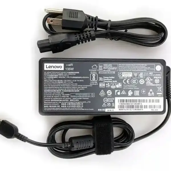Original Lenovo 135W Charger, AC Adapter, USB-C Connector, ADL135YSDC3A (Includes 0.5m Power Cord)
