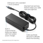 HP 65W 7.4mm Adapter Charger for Laptops and Notebooks (With Power Cable) - Image 2