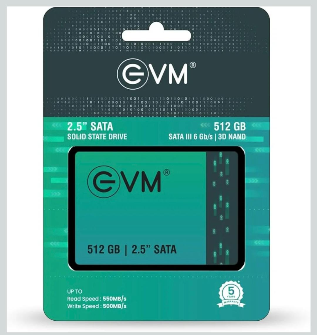 SSD.png EVM EVM25 512 GB SSD | 550 MB/s Speed for Desktop & Laptop - Image 1