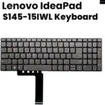 Compatible Keyboard for S145 Series - S145 15IWL S145 15AST S145 15IKB S145-15API S145-15IGM Series Laptop Backside Black Cover All Light Work Like Caps/Num Lock/ON Off Key LED Light