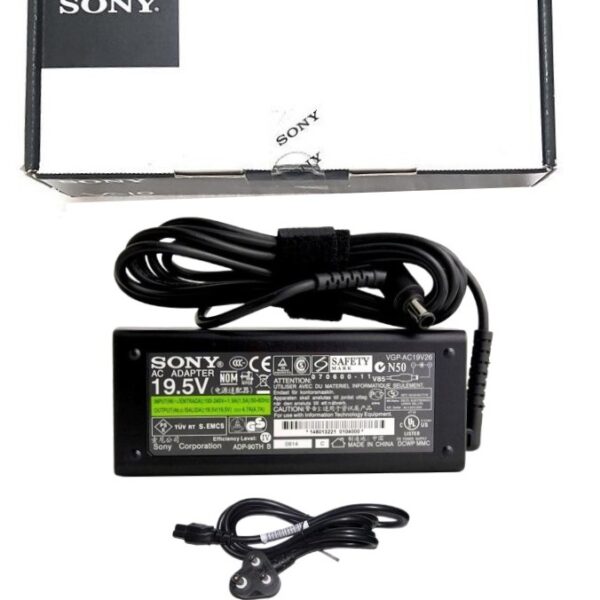 Laptop Charger for Sony 19.5V 3.9A Adapter Power Supply for Sony VAIO VGP-AC19V19 VGP-AC19V37 75 W Adapter (Power Cord Included) Sony 90w